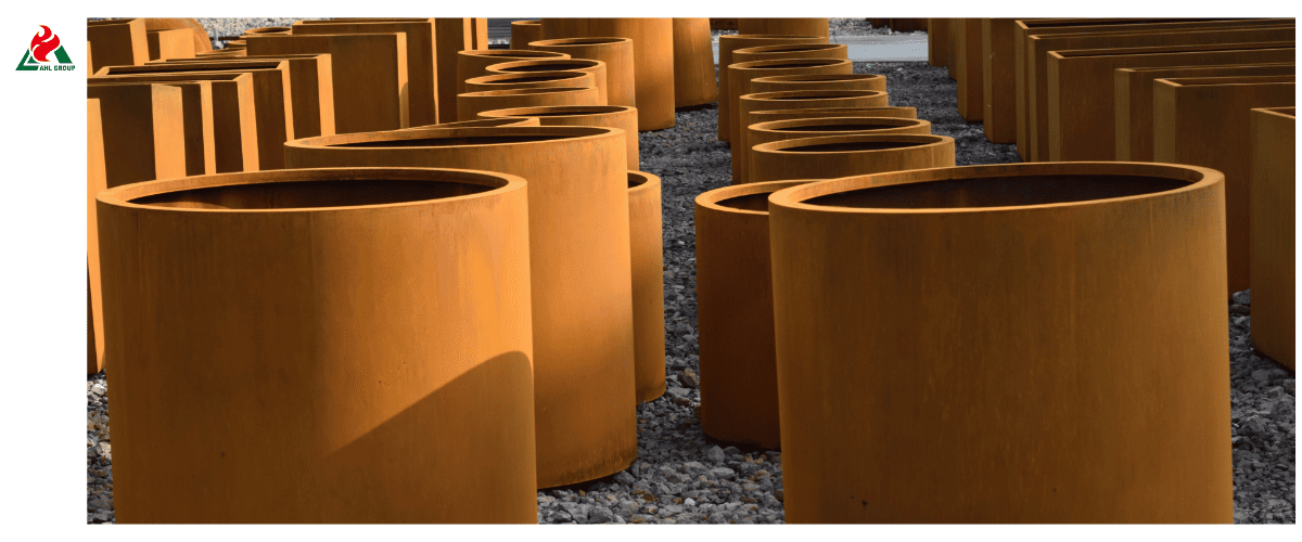 Corten outdoor planter factory